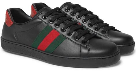 gucci ace shoes black|gucci ace shoes men.